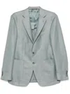 Canali Interwoven Blazer In Blue