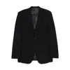 Canali Button Blazer In Black