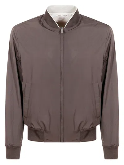 Canali Jacket In Brown