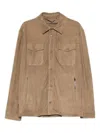 Canali Long Sleeve Jacket In Brown