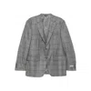Canali Check-pattern Single-breasted Blazer In Gray