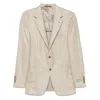 Canali Single-breasted Blazer In Beige
