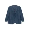 Canali Mélange-effect Blazer In Blue