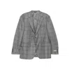 Canali Check-pattern Single-breasted Blazer In Gray