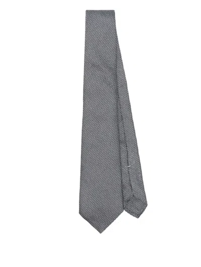 Canali Jacquard Tie In Blue