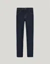 Canali Jean Bleu Stretch Soft Touch Cinq Poches In Blue