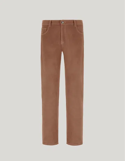 Canali Jean Cinq Poches Terracotta In Brown