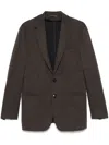 Canali Jersey Blazer In Brown