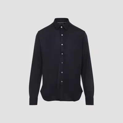 Canali Jersey Shirt In Blue