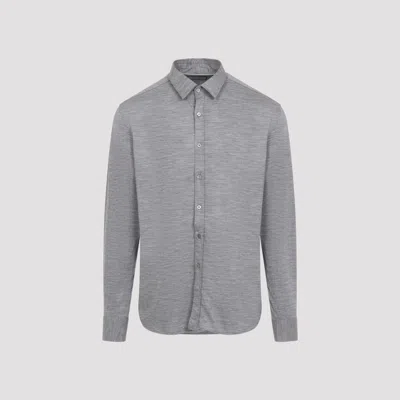 Canali Jersey Shirt In Gray