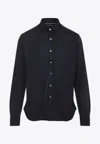 Canali Long-sleeve Button-fastening Shirt In Blue