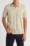 Canali Johnny Collar Polo In Beige