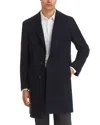 Canali Kei Donegal Twill Quilted Top Coat In Blue