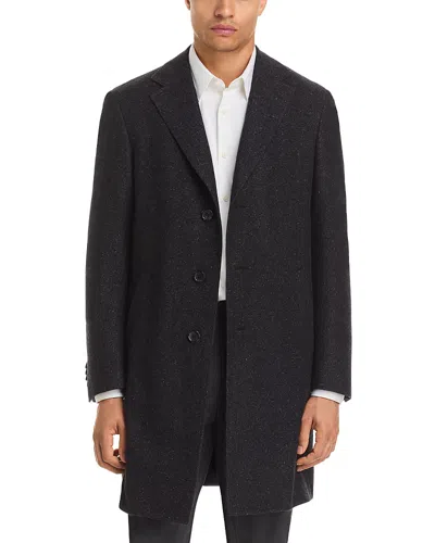 Canali Kei Donegal Twill Quilted Top Coat In Gray