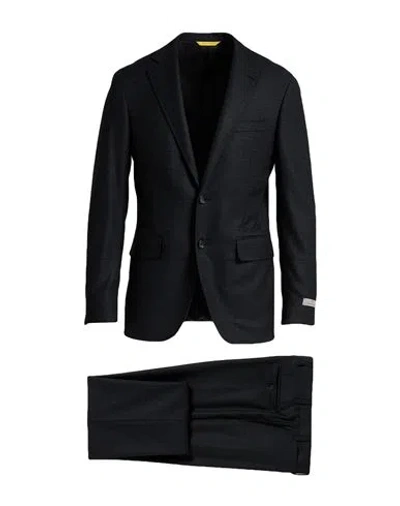 Canali Kei Man Suit Black Size 42 Wool, Elastane
