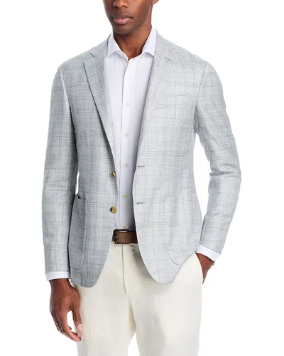 Canali Kei Op Plaid Regular Fit Sport Coat In Light Blue