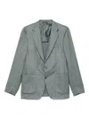 Canali Kei Patch-pocket Blazer In Gray