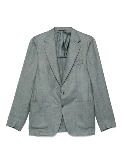 Canali Kei Patch-pocket Blazer In Gray