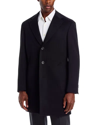 Canali Kei Quilted Interior Topcoat In Black