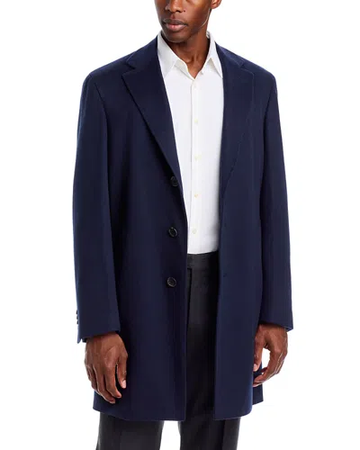 Canali Kei Quilted Interior Topcoat In Blue