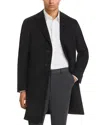 Canali Kei Quilted Lining Top Coat In Black