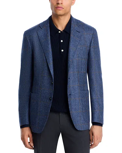 CANALI KEI PLAID UNSTRUCTURED TRIM FIT SPORT COAT