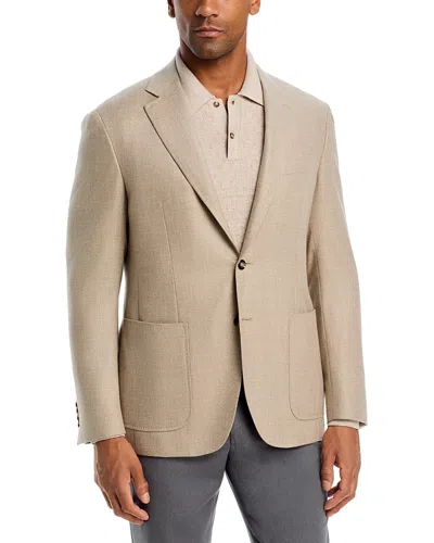 Canali Kei Solid Twill Trim Fit Sport Coat In Animal Print
