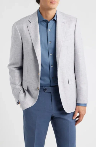 Canali Kei Trim Fit Light Purple Mélange Wool & Silk Blend Sport Coat In Gray