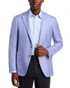 Canali Kei Wool, Silk, & Linen Plaid Sportcoat In Purple
