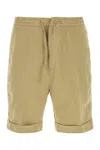 Canali Bermuda In Lino Kaki Uomo