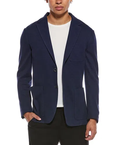 Canali Knit Blazer In Blue