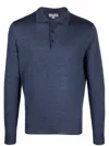 Canali Knitted Button Sweatshirt In Blue