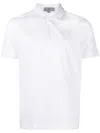 Canali Knitted Polo Shirt In Weiss