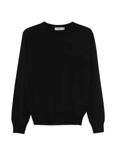 Canali Knitted Sweater In Black