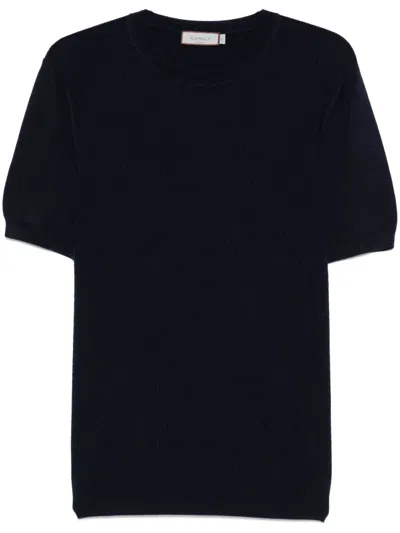 Canali Knitted T-shirt In 蓝色