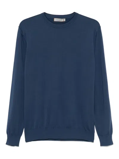 Canali Knitted T-shirt In 蓝色
