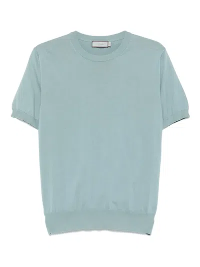 Canali Knitted T-shirt In Blue