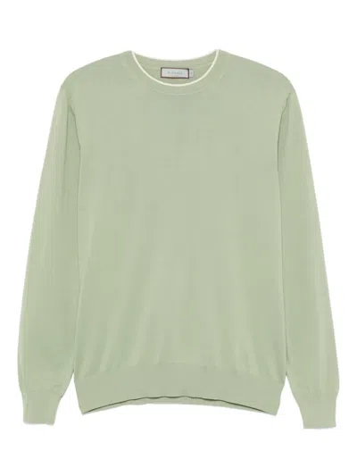 Canali Knitted T-shirt In Green