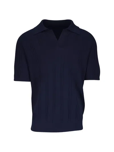 Canali Knitted T-shirt In Blue