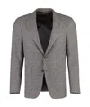 Canali Men's Houndstooth Wool Blazer In Gray