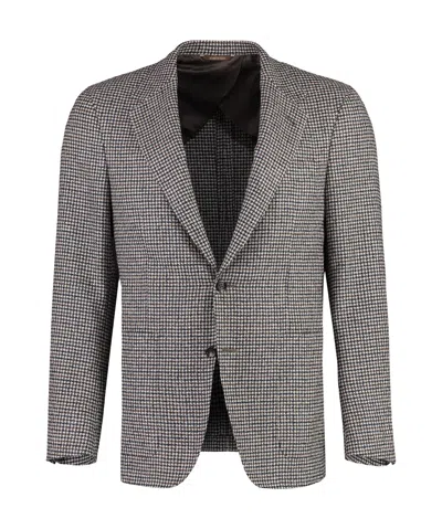 CANALI CANALI HOUNDSTOOTH BLAZER JACKET