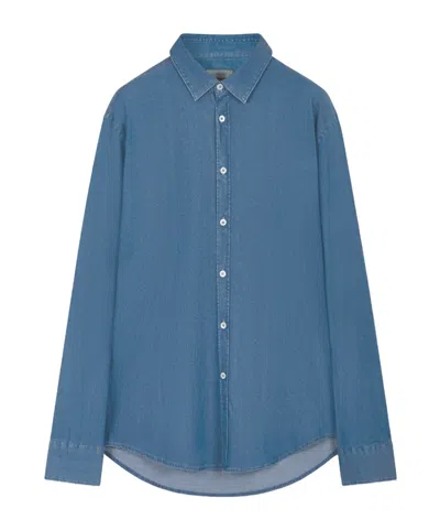 Canali Lapel Shirt In Blue