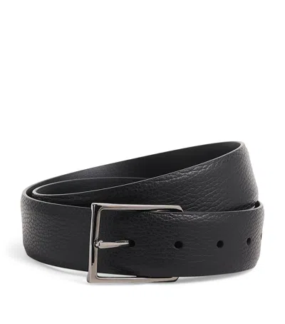 Canali Leather Belt In Black