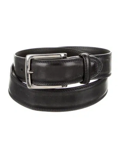 Pre-owned Canali Leather Belt In Black