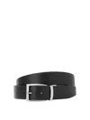 Canali Calfskin Reversible Belt In Black