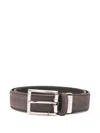 Canali Leather Belt In Brown