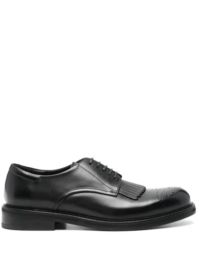 Canali Leather Brogues In Black