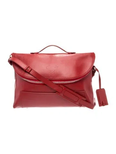 Pre-owned Canali Leather Crossbody Bag In Pink