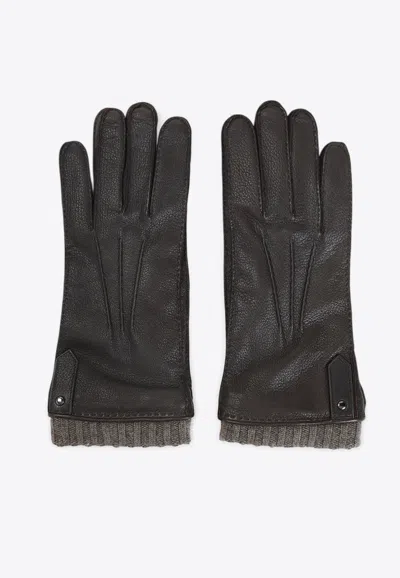 CANALI LEATHER GLOVES