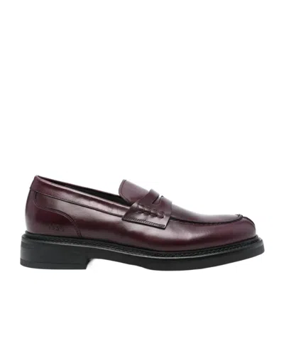 Canali Leather Loafers In Black